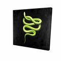 Fondo 32 x 32 in. Green Snake-Print on Canvas FO2791399